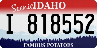 ID license plate I818552