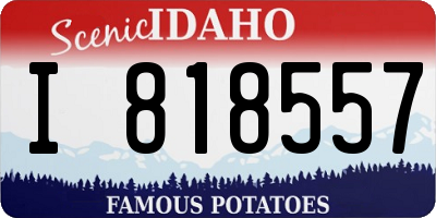ID license plate I818557