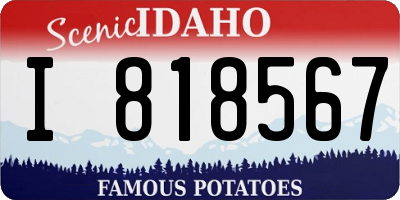 ID license plate I818567