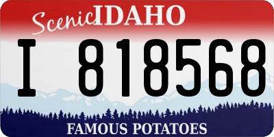 ID license plate I818568