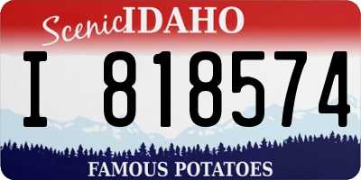 ID license plate I818574