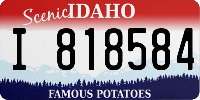 ID license plate I818584