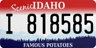ID license plate I818585