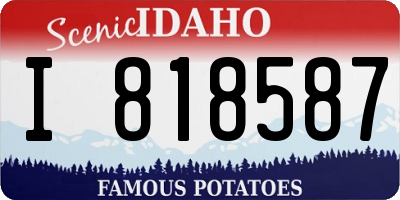ID license plate I818587