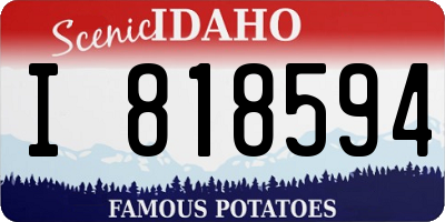 ID license plate I818594