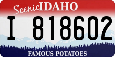ID license plate I818602