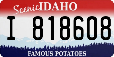 ID license plate I818608