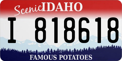 ID license plate I818618