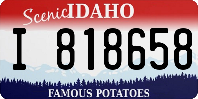 ID license plate I818658