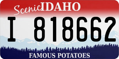 ID license plate I818662