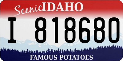 ID license plate I818680