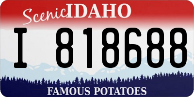 ID license plate I818688