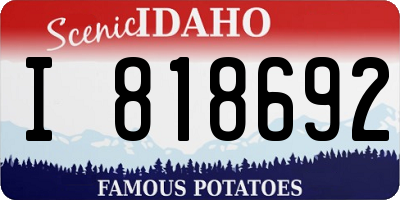 ID license plate I818692