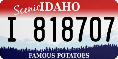 ID license plate I818707