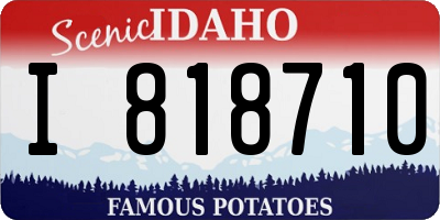 ID license plate I818710