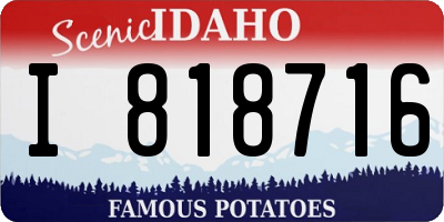 ID license plate I818716
