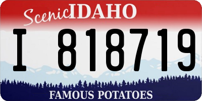 ID license plate I818719