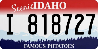 ID license plate I818727
