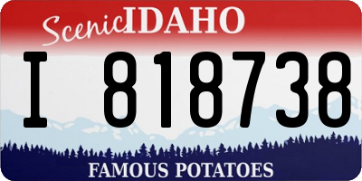 ID license plate I818738