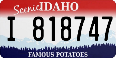 ID license plate I818747
