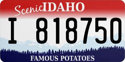 ID license plate I818750