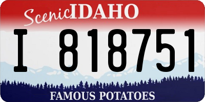 ID license plate I818751