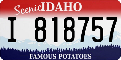 ID license plate I818757