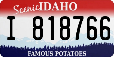 ID license plate I818766