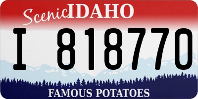 ID license plate I818770