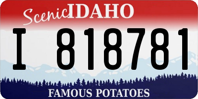 ID license plate I818781