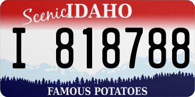ID license plate I818788