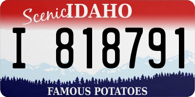 ID license plate I818791