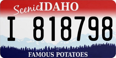 ID license plate I818798