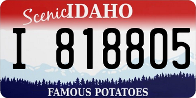ID license plate I818805