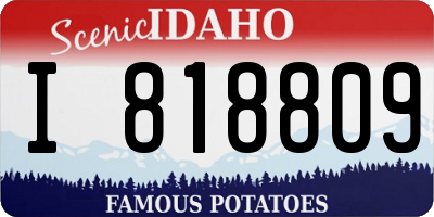 ID license plate I818809