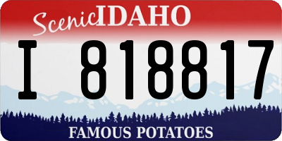 ID license plate I818817