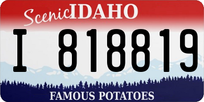 ID license plate I818819
