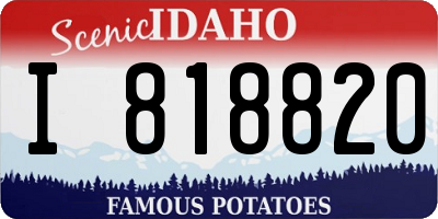 ID license plate I818820