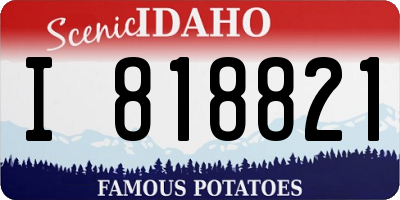 ID license plate I818821