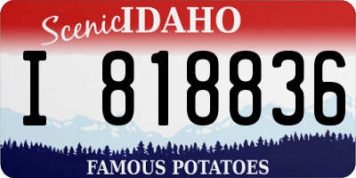 ID license plate I818836