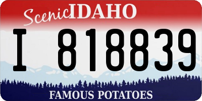 ID license plate I818839