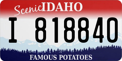 ID license plate I818840