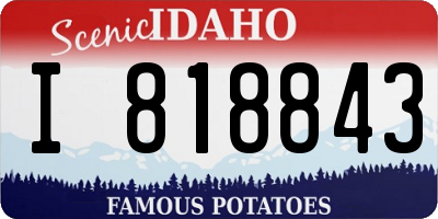 ID license plate I818843
