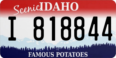 ID license plate I818844