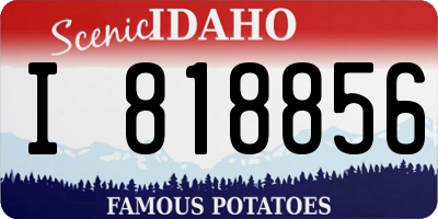 ID license plate I818856
