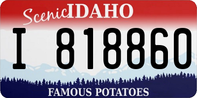ID license plate I818860