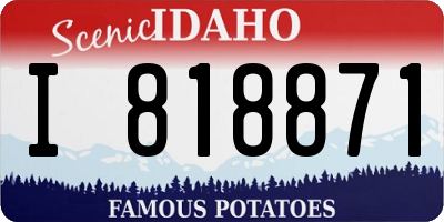 ID license plate I818871