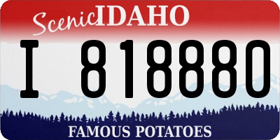 ID license plate I818880