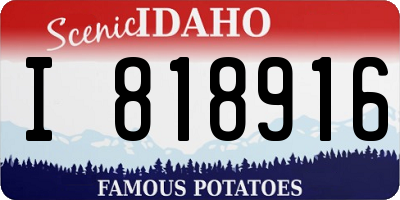 ID license plate I818916