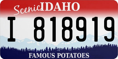 ID license plate I818919